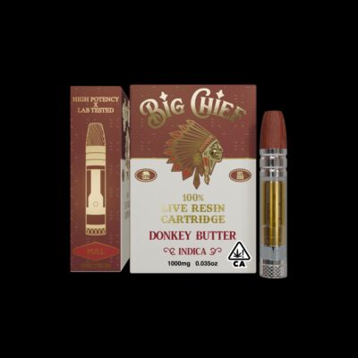 Big Chief Donkey Butter – Heavy-Hitting Indica Vape Cartridge (1G)