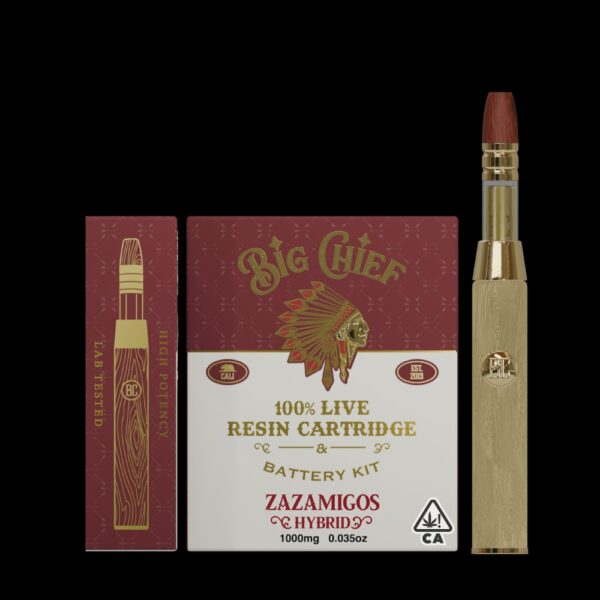 Big Chief Zazamigos – 1 g Live Resin THC Cartridge